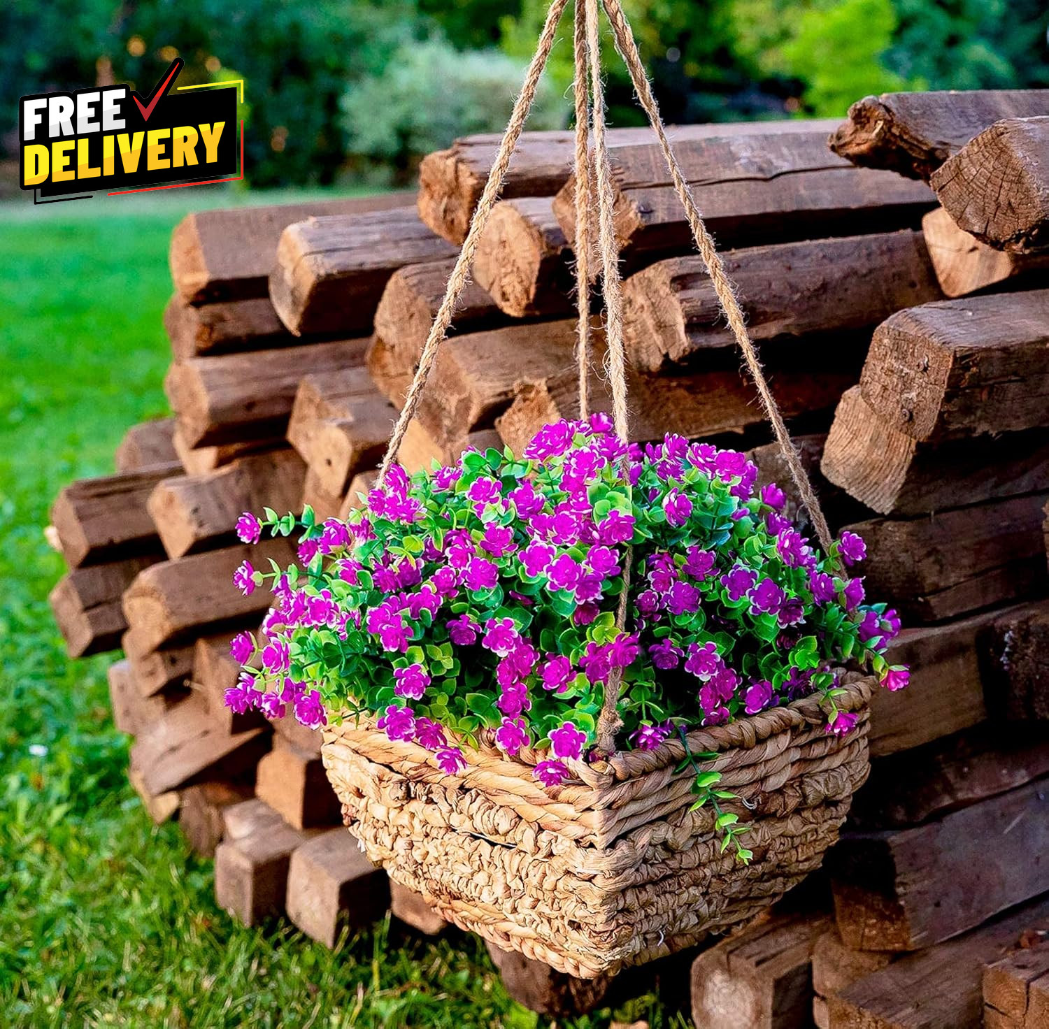 Artificial Flowers for Outdoors UV Resistant 12 PCS Bundles Faux Fake Outdoor..