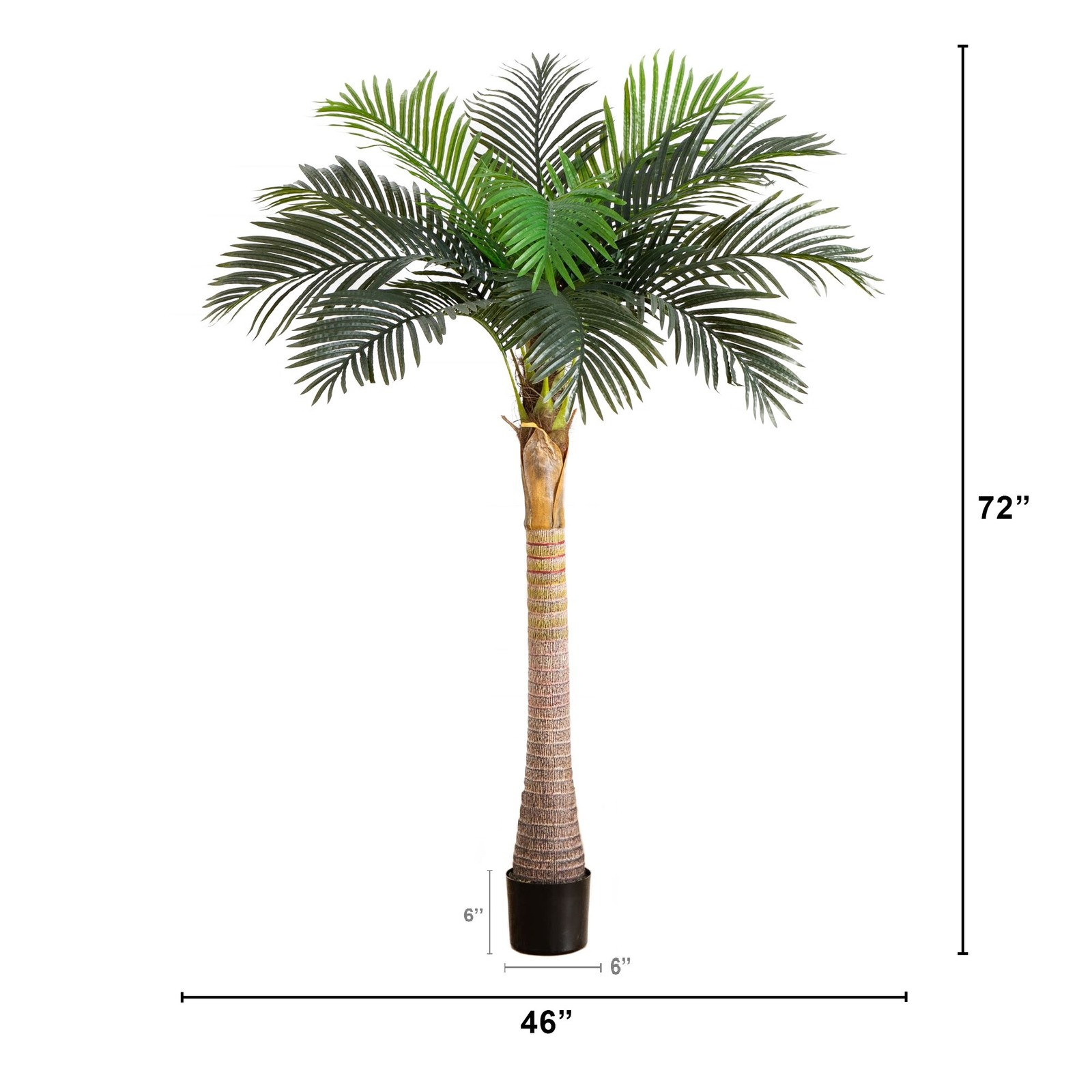 Nearly Natural 6ft Artificial Coconut Palm Tree in Green