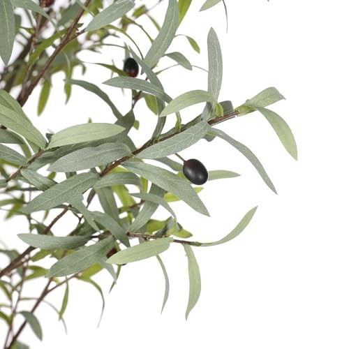 Olive Trees Artificial Indoor, 7FT Tall Faux Olive Tree, Fake Potted Olive 7ft