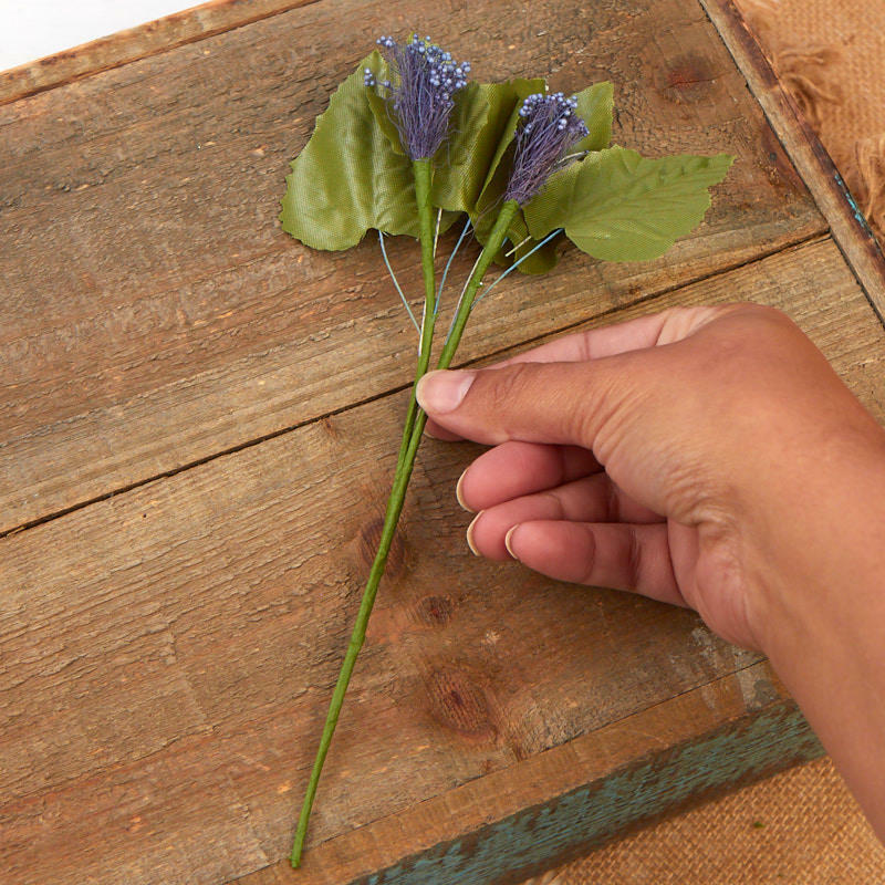 Blue Artificial Berry Cluster Pick- True Vintage | 6 Pieces