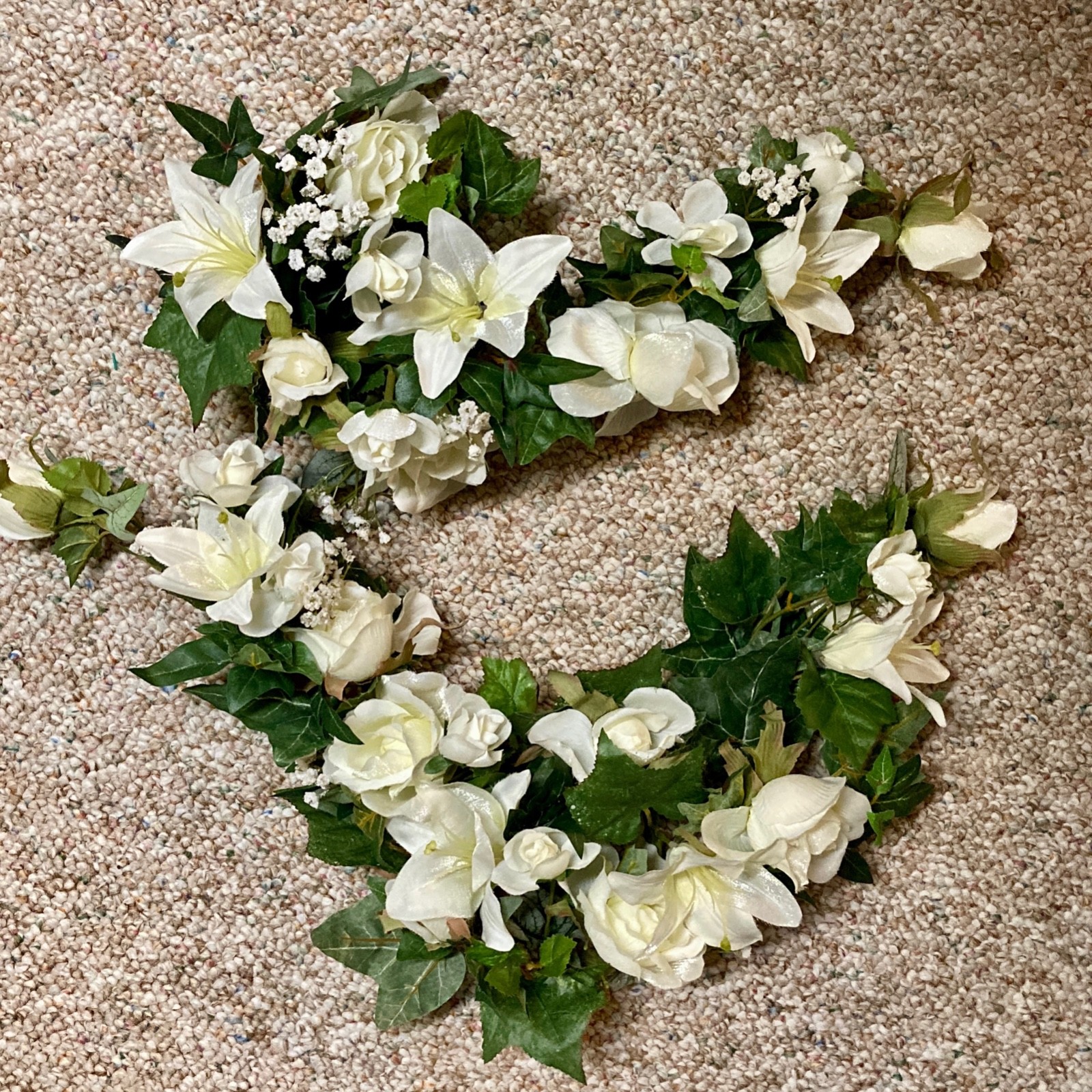 2 Wedding Arch Flower White Silk Garland Backdrop Artificial Swag Home Interiors