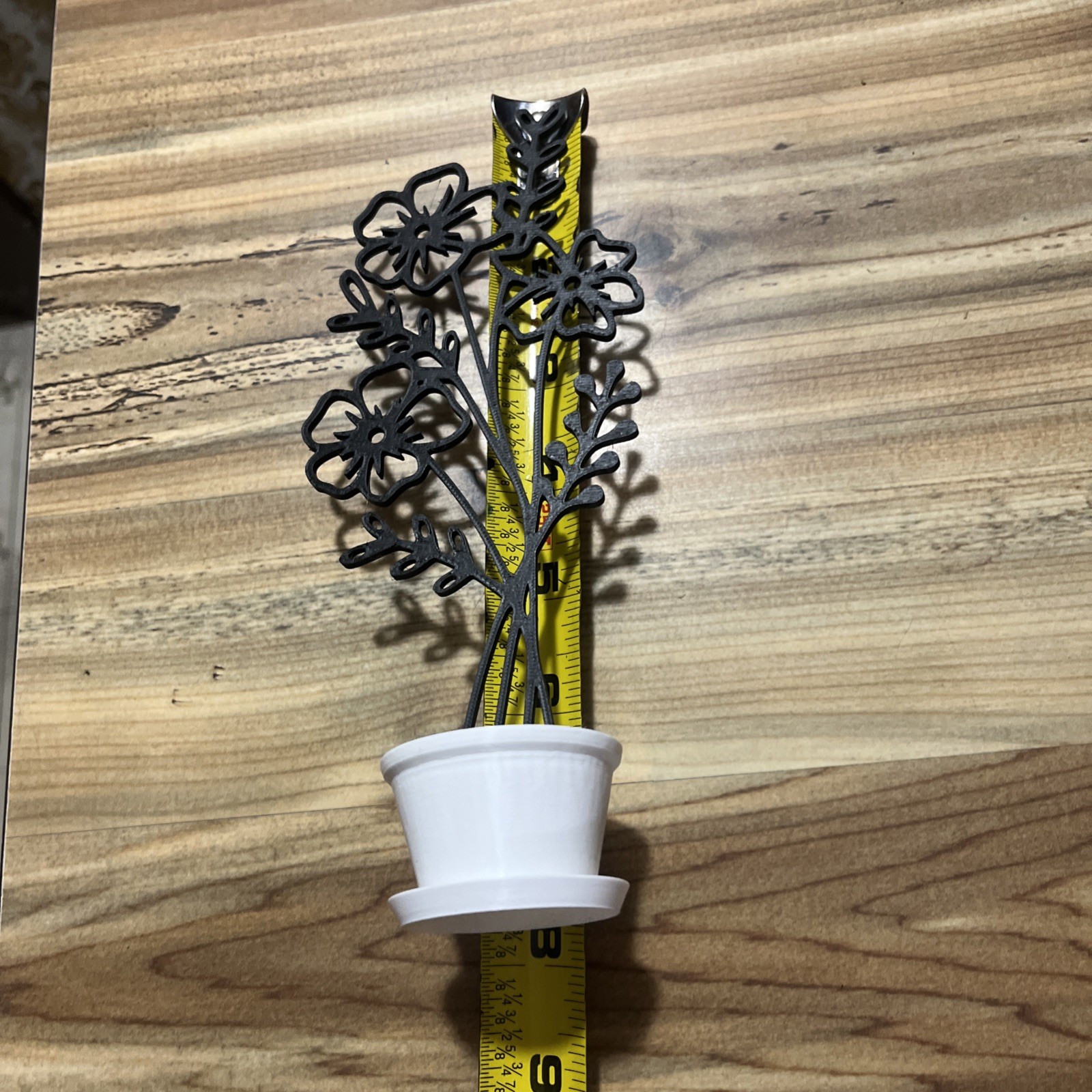 3D Printed Flower Black And White Wildflowers Decor