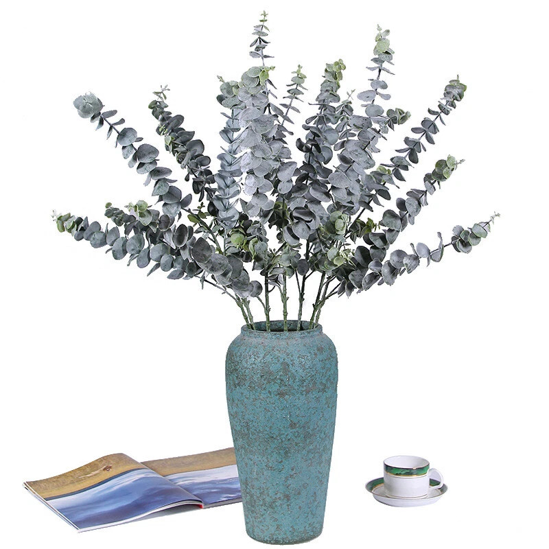 3 Pcs 30″ Long Eucalyptus Stems Artificial Greenery Stems Eucalyptus Home Decor
