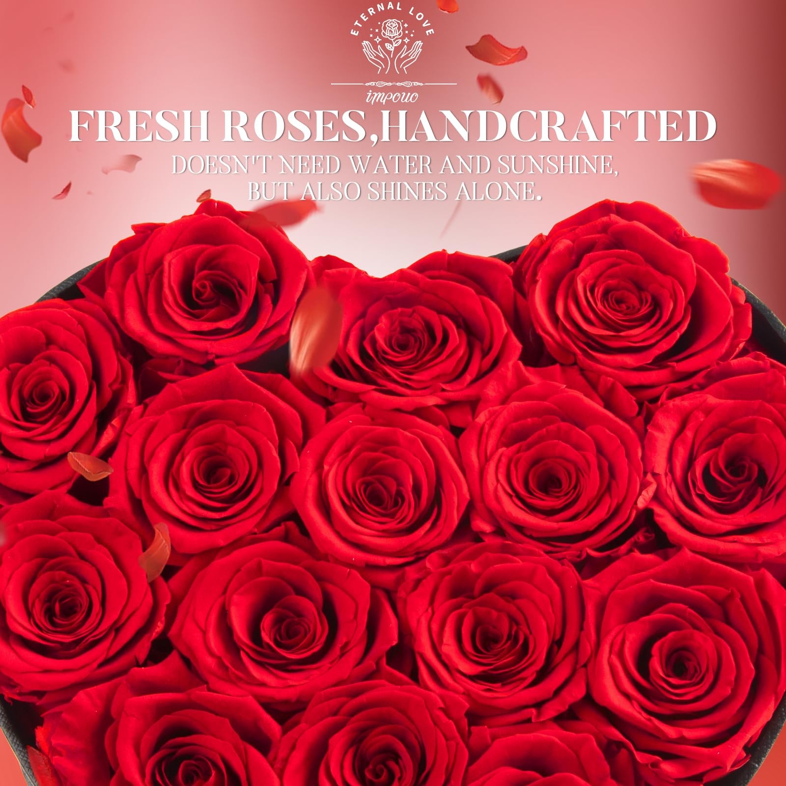 16-Piece Preserved Rose Birthday Gifts for Women, Eternal Rose Preserv…