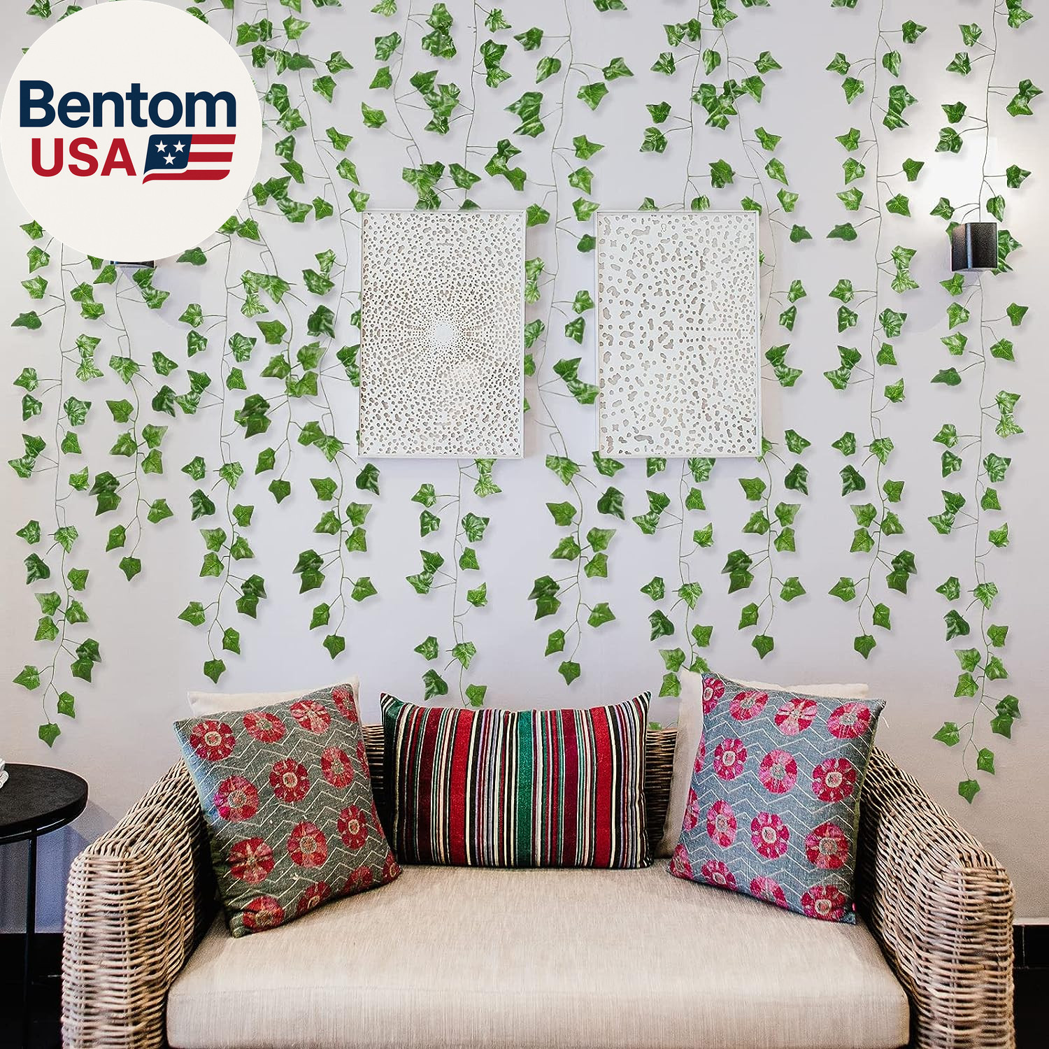 Fake Vines for Room Decor(12 Pack 84 Feet) Aesthetic Artificial Plant Ivy Leaves