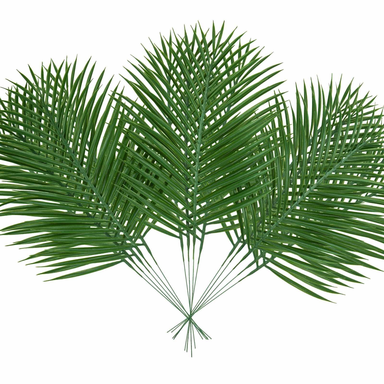 14Pcs 20.4″ Faux Palm Leaves – Tropical Fronds for Wedding, Party, Home Decor