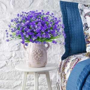 12 Bundles Artificial Flowers for Outdoors Decor, Mixed Color | Fake plastic