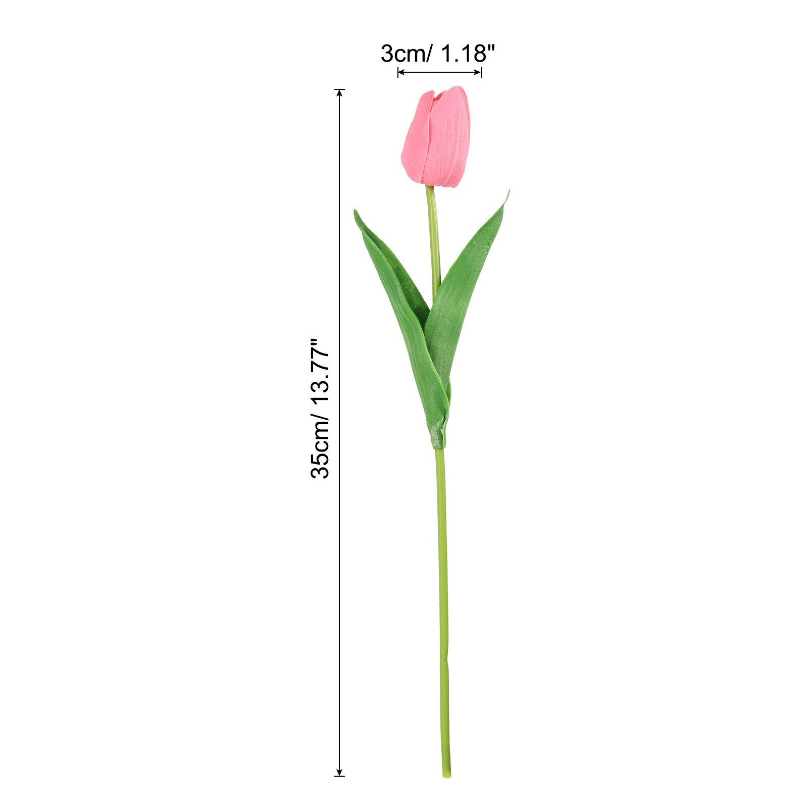 24Pcs Artificial Tulips Pink for Home Decor Wedding Centerpiece