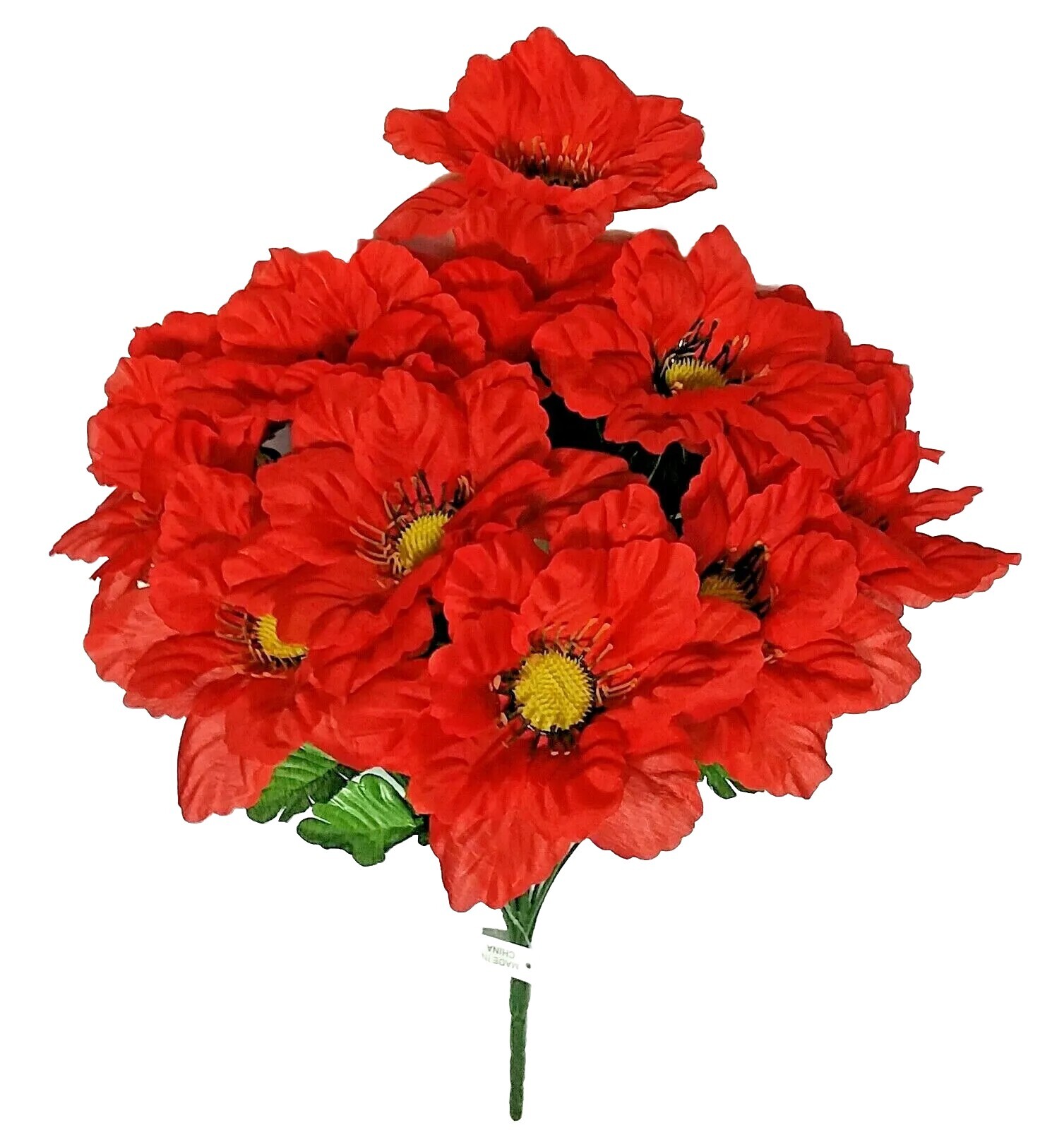 Red 12-Lotus Lily 20″ Bush New Artificial Silk Flower Home General Decor BP2111