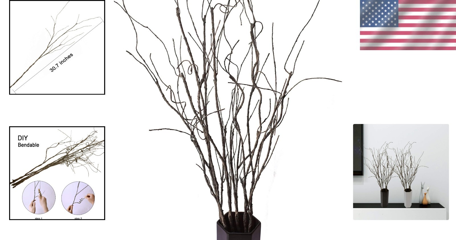 Versatile 30.7-Inch Faux Willow Branches for Seasonal Home and Garden Decor