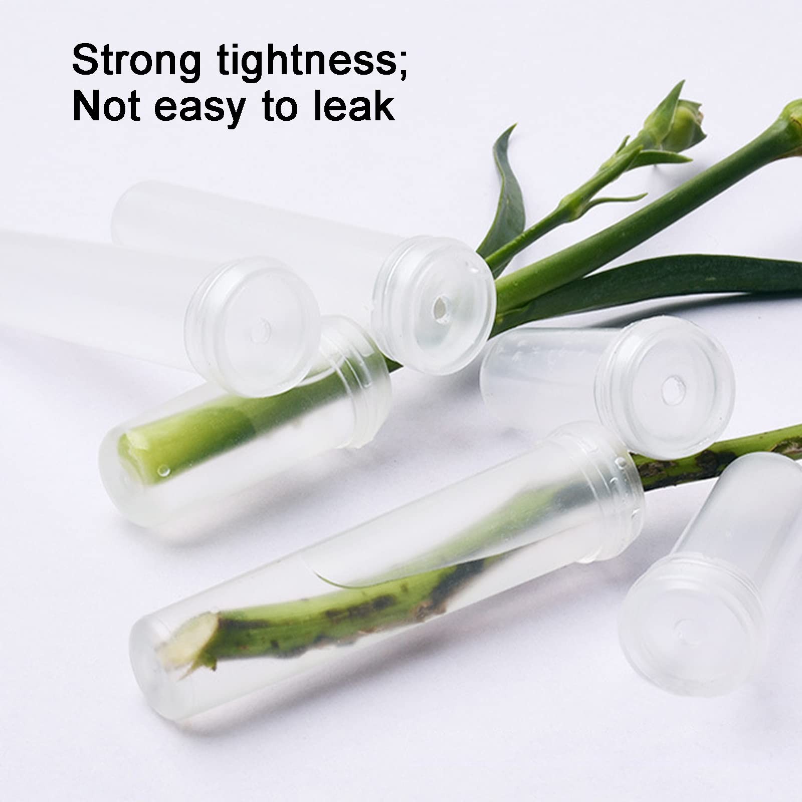 20 PCS White Clear Plastic Floral Water Tubes with Caps for Flower Arrangements
