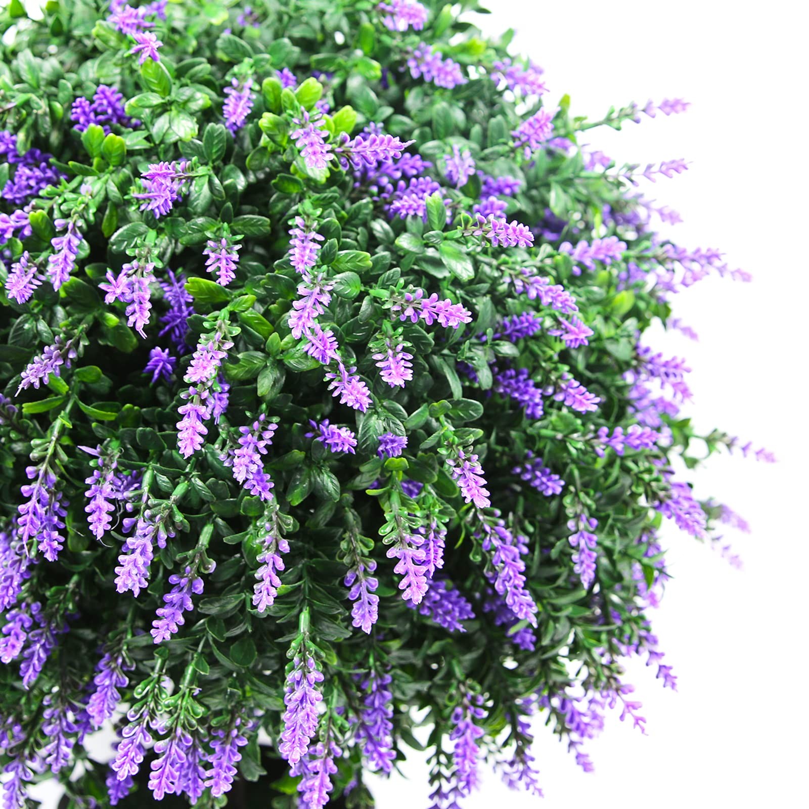 21.6” Tall Artificial Lavender Topiary Ball Tree Set of 2 Pack Potted Bushes …