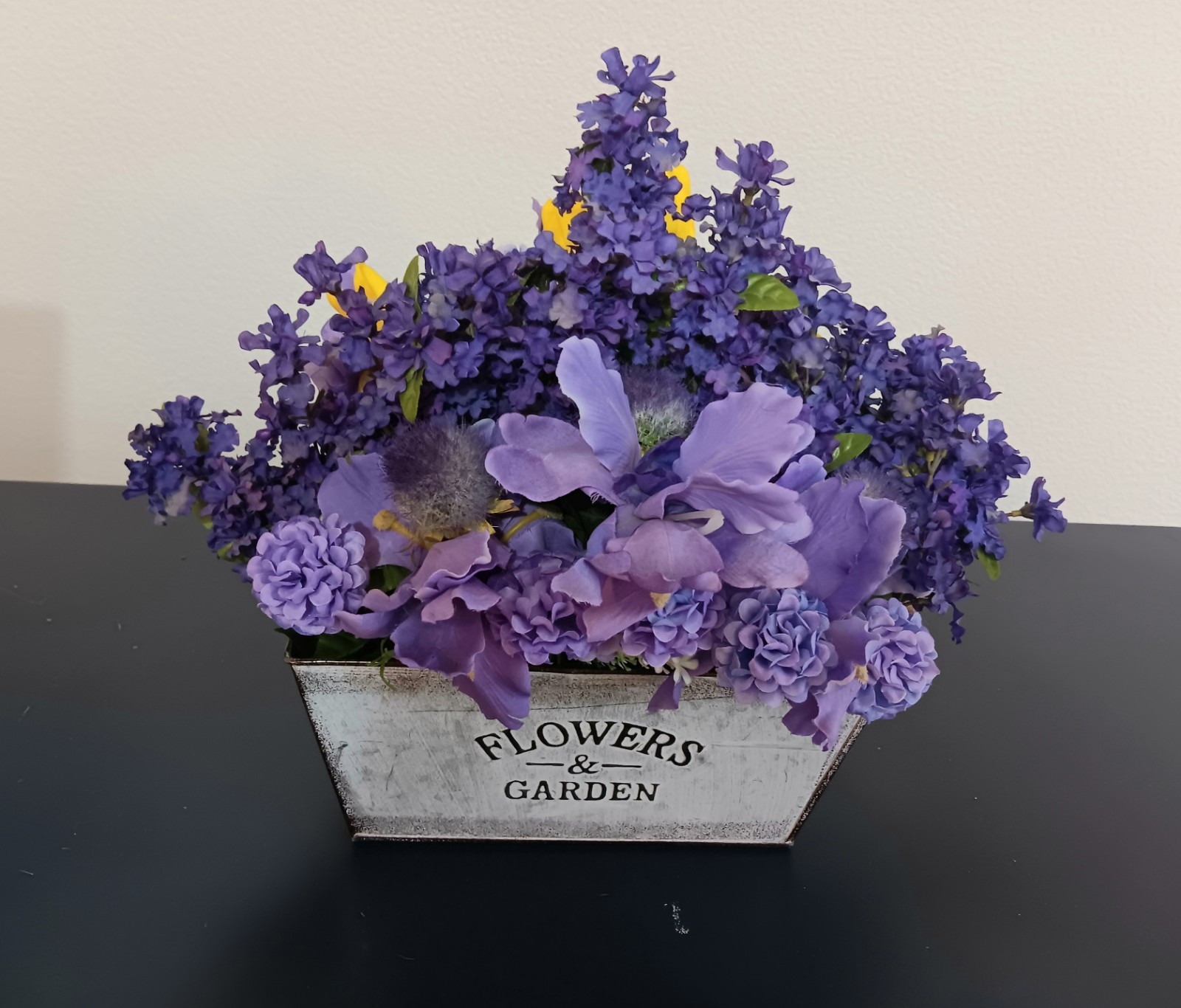 Silk Flowers, Lilacs, Tulips, Shades Of Purple, Yellow, Mother’s Day/Easter