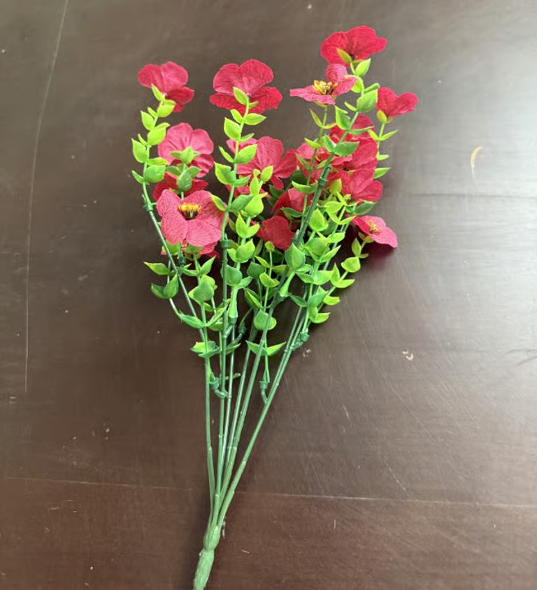 24 Pink Artificial Flower Bunches