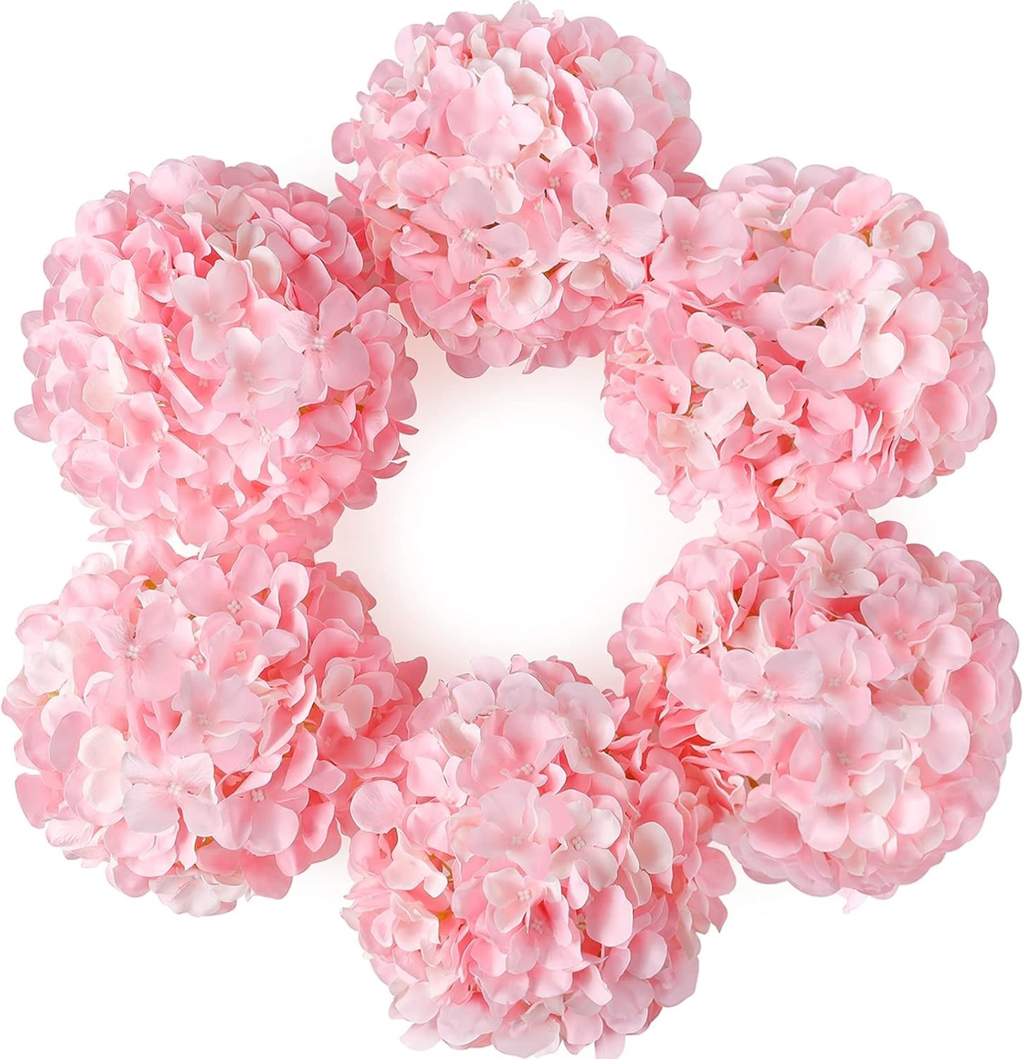 Pack of 6 Pink Silk Hydrangea Flowers – Perfect for Wedding Centerpieces