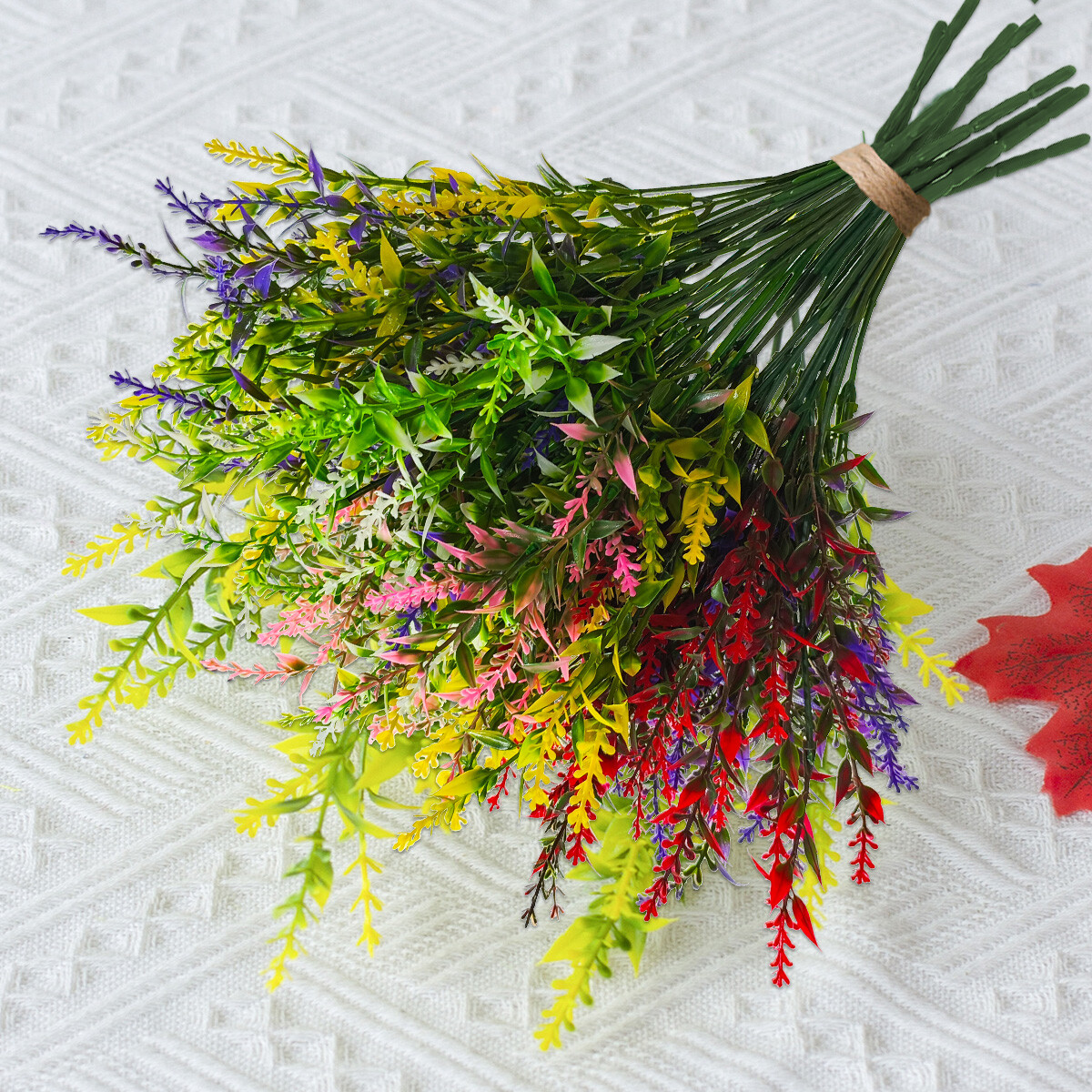 8 Bundles Artificial Flowers UV Resistant Fake Plants Outdoor Home Garden Decor