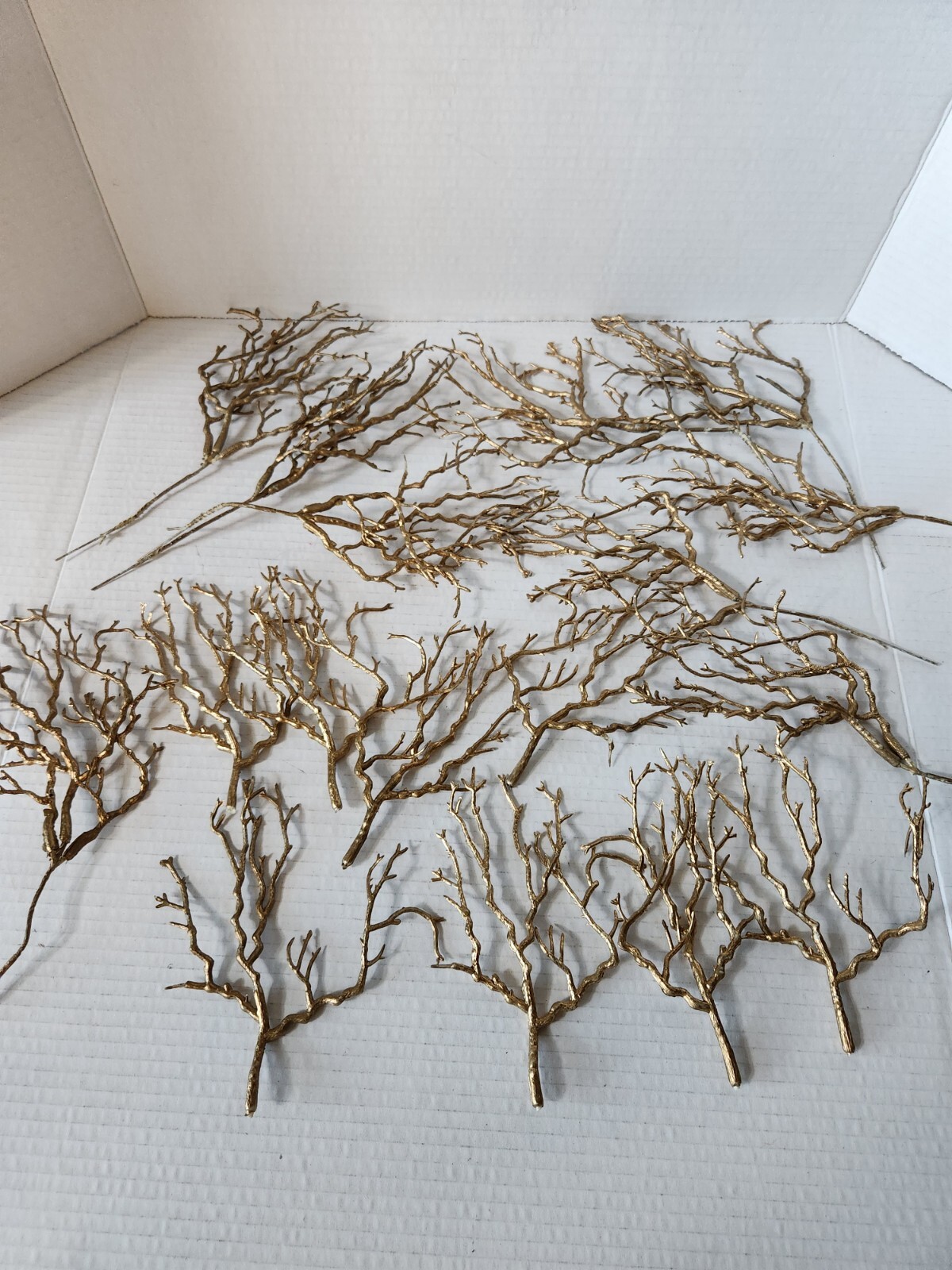 Gold Coral Twig Floral Arrangement Spikes DIY Centerpiece Bouquet Craft Supply