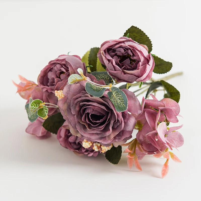 1pc 30CM Silk Peony Rose Bouquet Artificial Flowers for Wedding Home Christmas