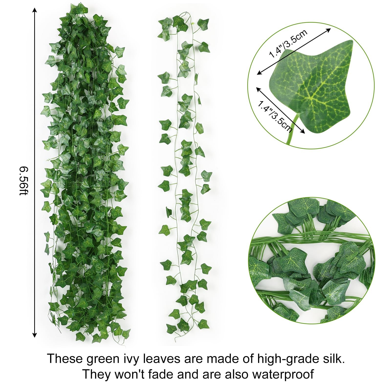 Fake Ivy for Room Decor 12pcs Fake Vines Greenery Garland Wall Decor