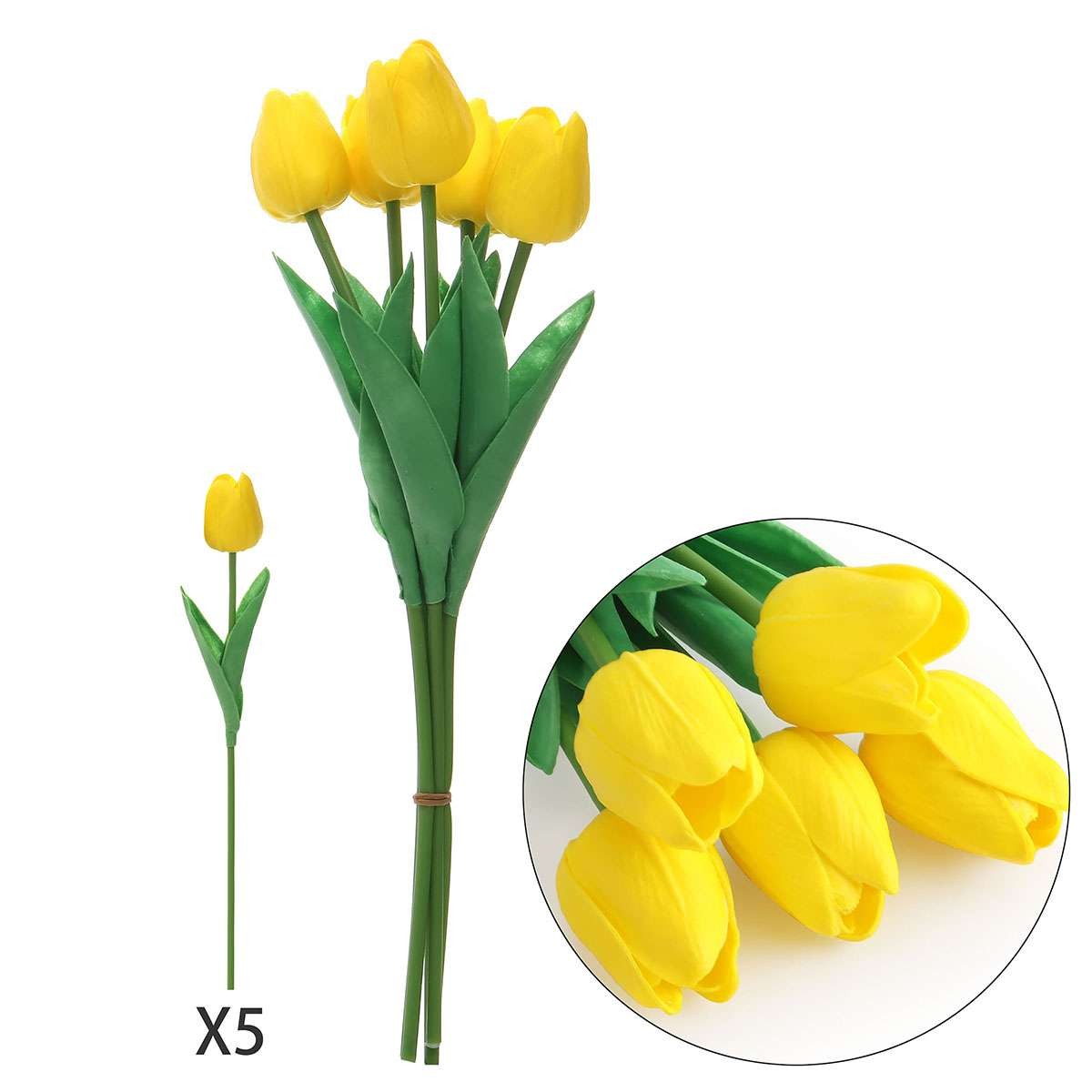 5/10PCS Artificial Bouquet Fake Tulips Plants Wedding Home Garden Decor