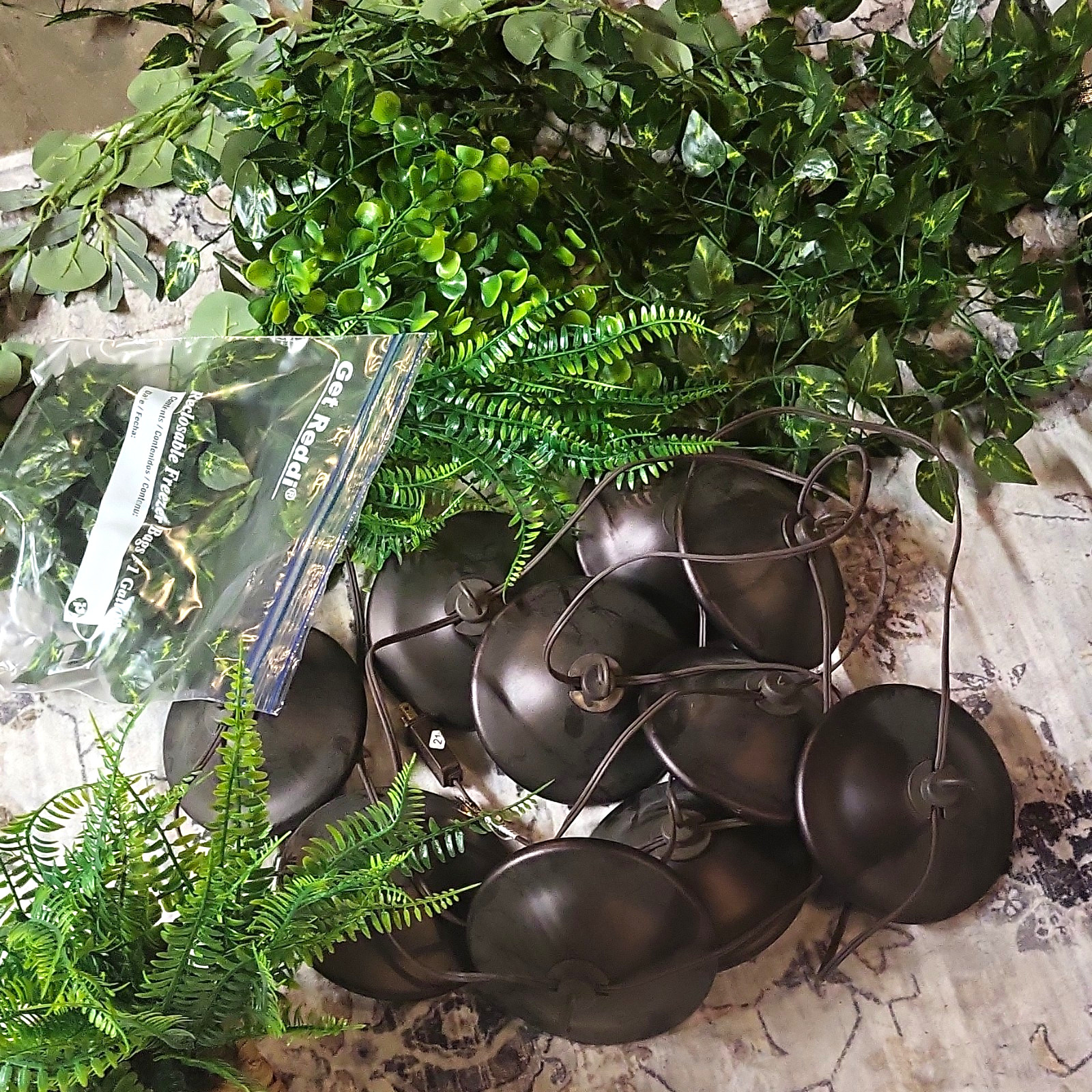 Classroom Zoo/Safari Decor. Lights 6ft approx., greenery & plant