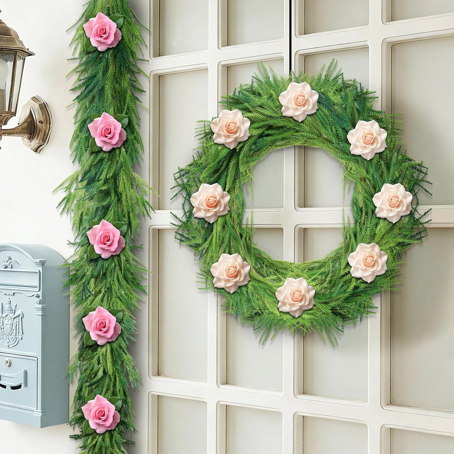 Spring Garland 6Ft Artificial Faux Greenery Garland Valentines Day Garland Baby
