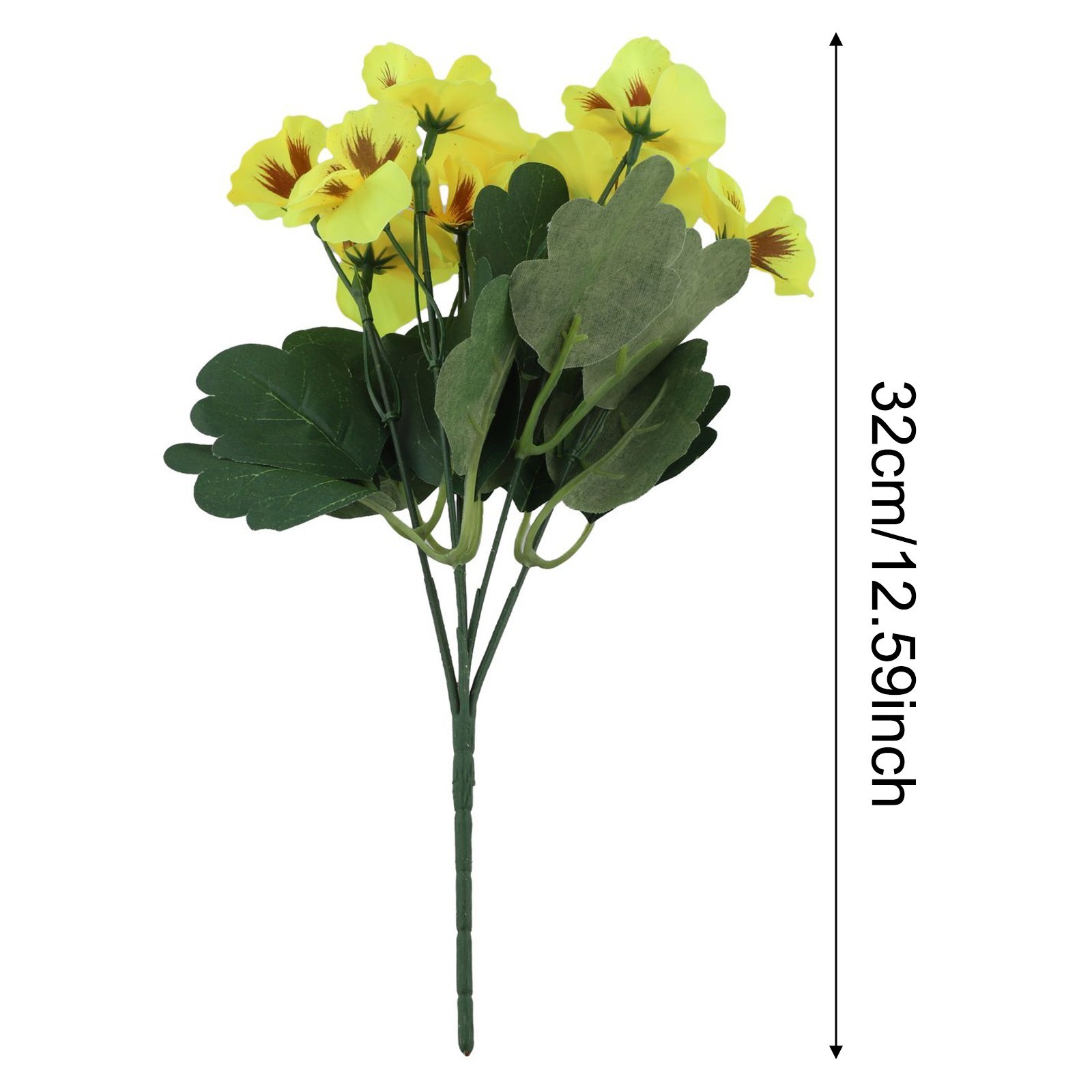 Artificial Pansy Flowers 3pcs for Vibrant For Indoor and Outdoor Decor