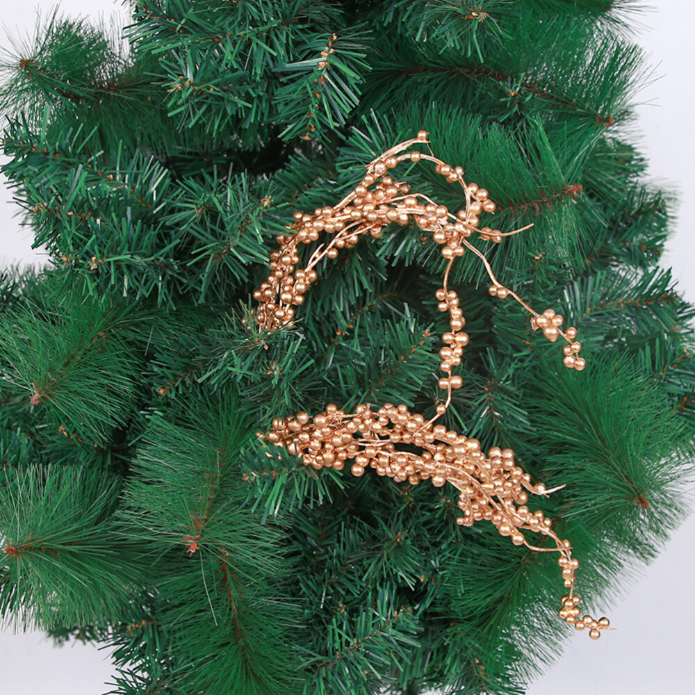 5 Pcs Christmas Berry Stems Artificial Flower Golden Tree Spray