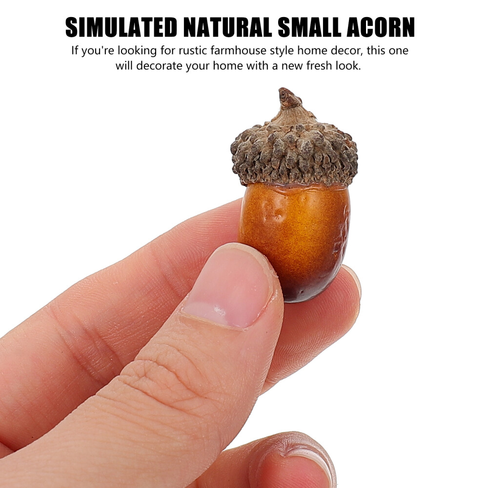 25 Pcs Artificial Fall Nut Acorn Decorative Acorns Simulation Decors