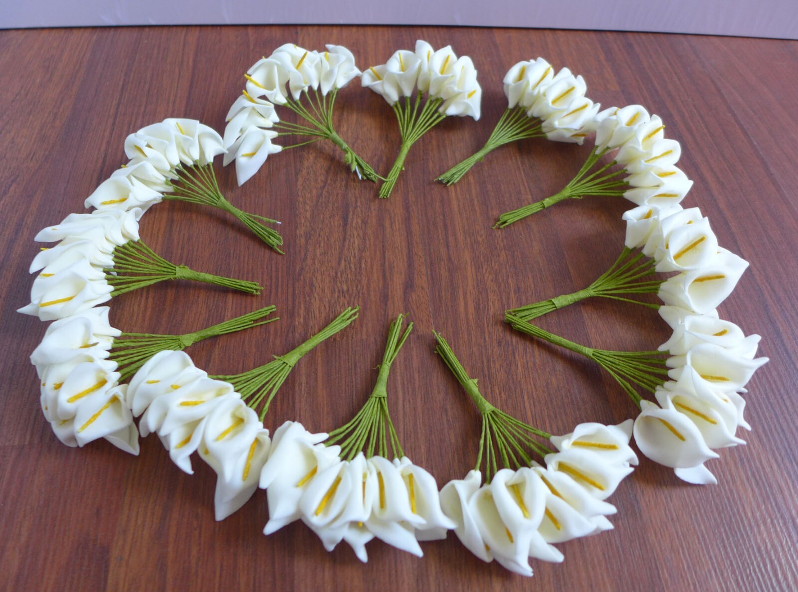 6 Bouquet (72 Pieces) Miniature Calla Lily Artificial Flower Wedding