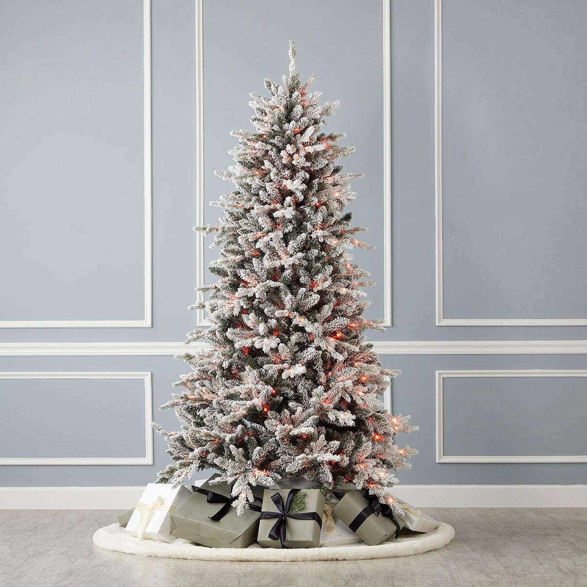 Bluffton Flocked Pine Tree