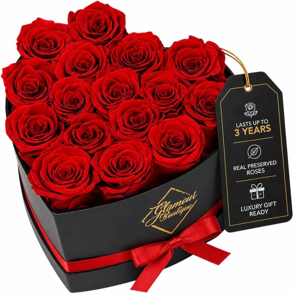Forever Red Roses Gift Box – Timeless Preserved Flowers for Special Occasions