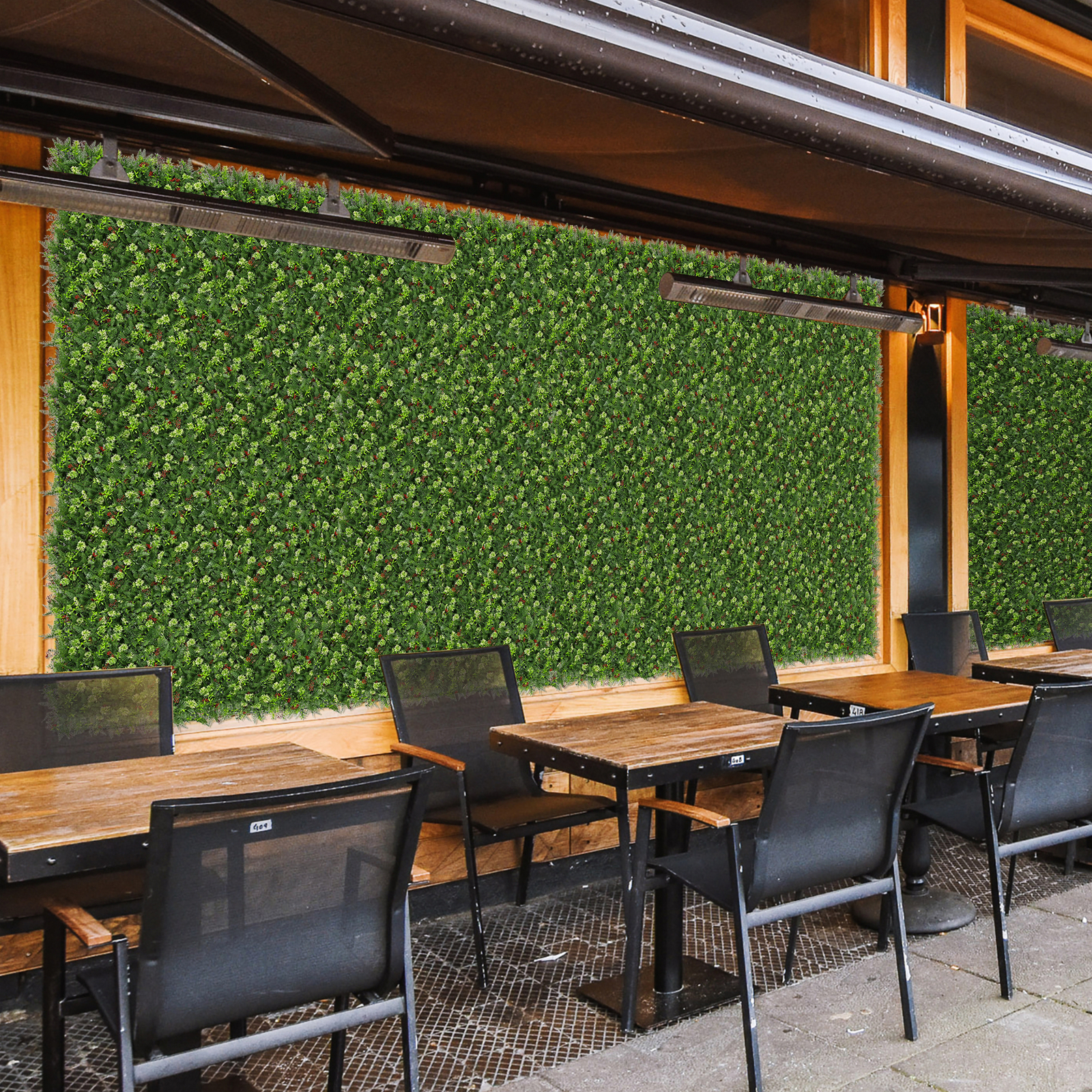 20×20″ Artificial Plants Mats 3D Mixed Greenery Flowers Wall Hedge Decor Panel