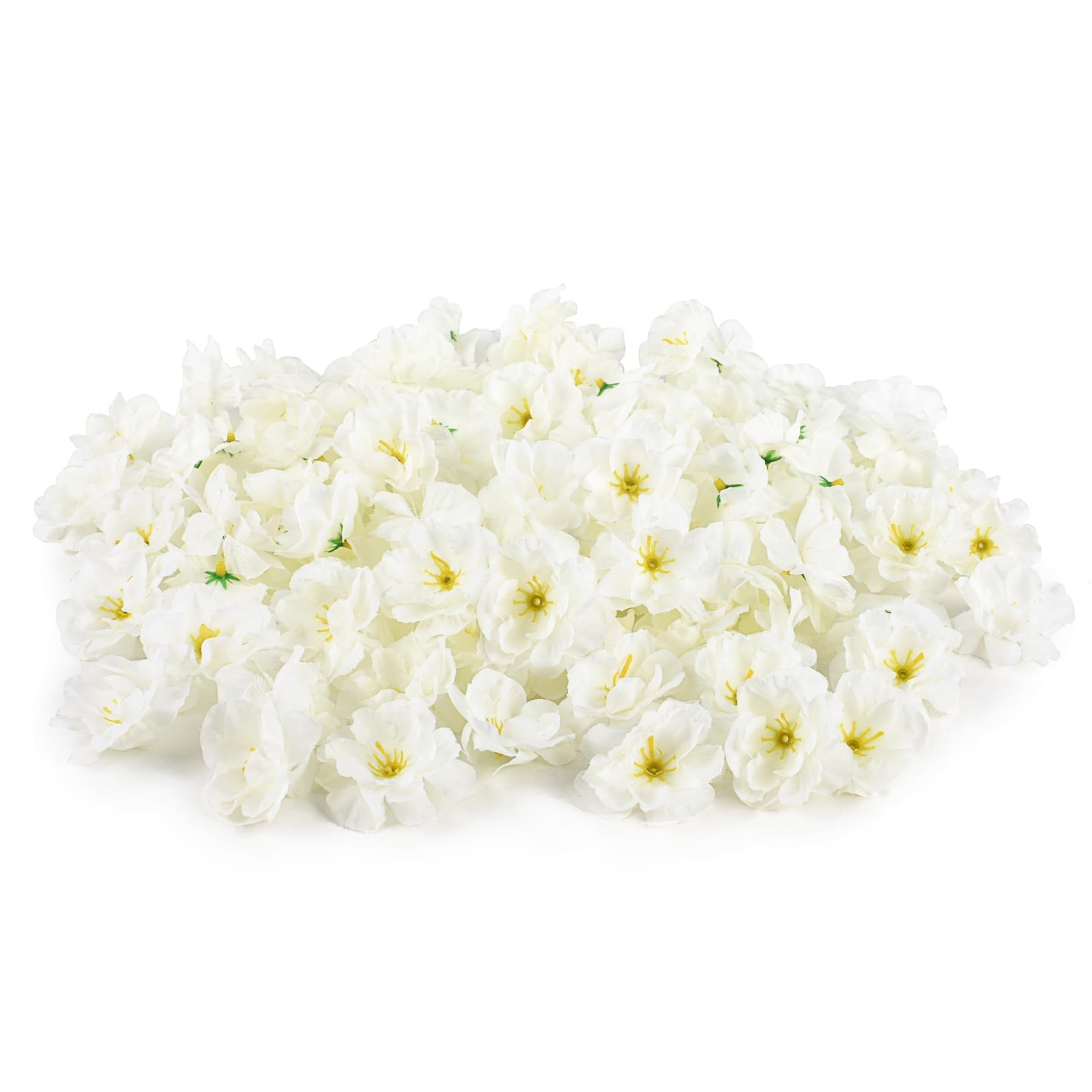 Artificial Cherry Blossom Flower Heads, Fake Silk Sakura Floral Heads for Bri…