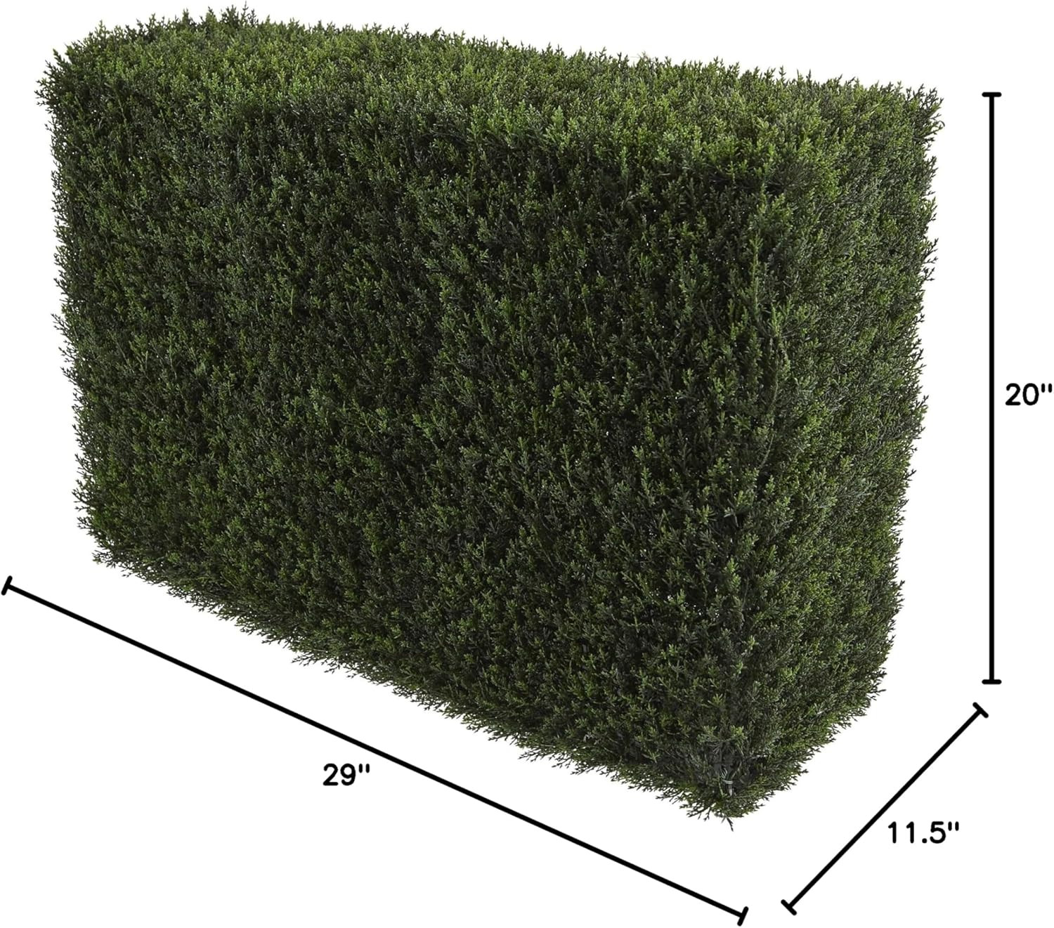 20″ Artificial Cedar Hedge – Lush Decor for Indoor & Outdoor Spaces