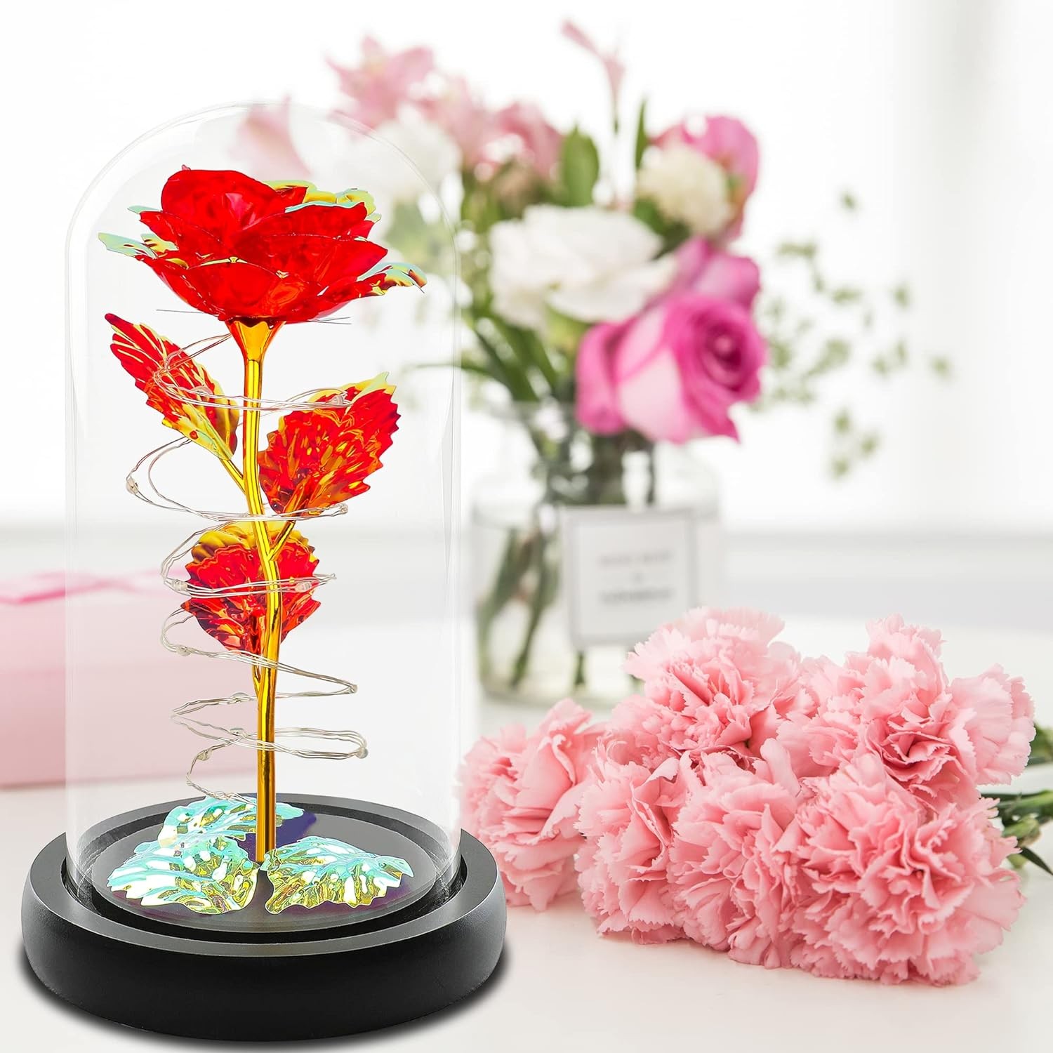 Eternal Rose Flower LED Enchanted Galaxy Rose Christmas Girlfriend Gifts