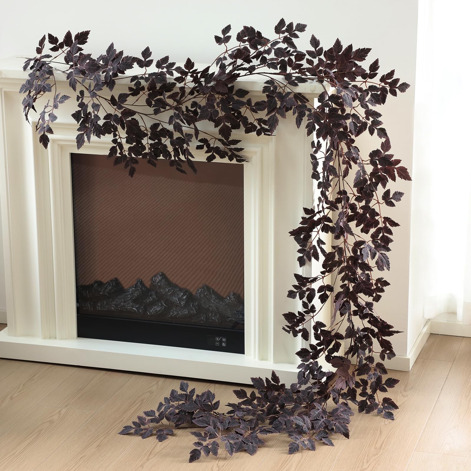 2 Strands Burgundy Artificial Vines Cimicifuga Garland 6 Feet Fake Vine with …