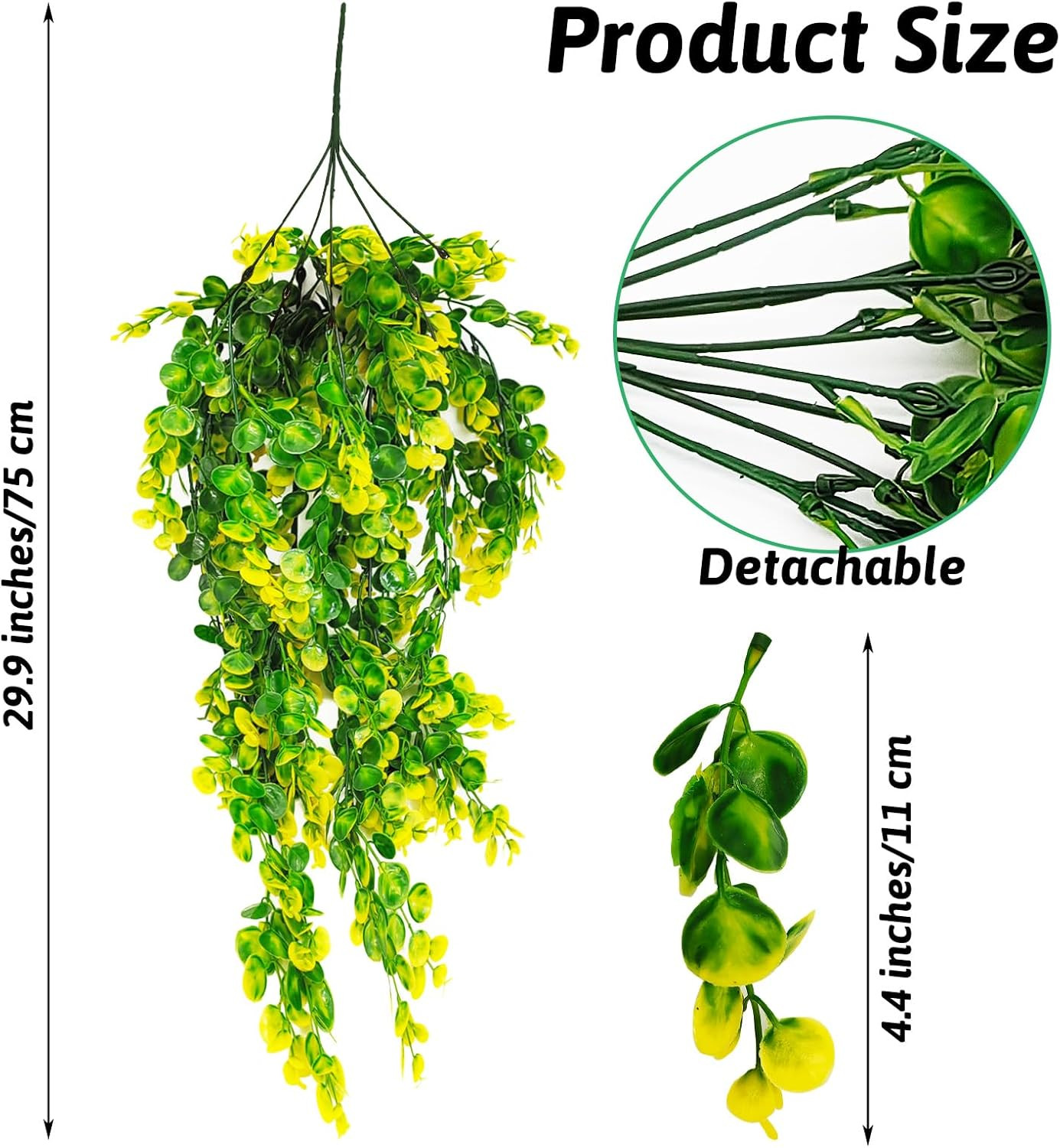 Reptile Plants Hanging Terrarium Plants Artificial Leaves Habitat Decorations wi