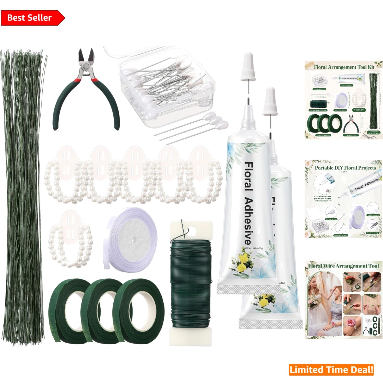 All-in-One Floral Craft Set: Glue, Wire, and Accessories for DIY Masterpieces