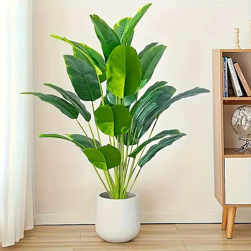 24 Leaf Artificial Palm Leaves Tropical Plant Indoor Outdoor Synthetic Decor NEW