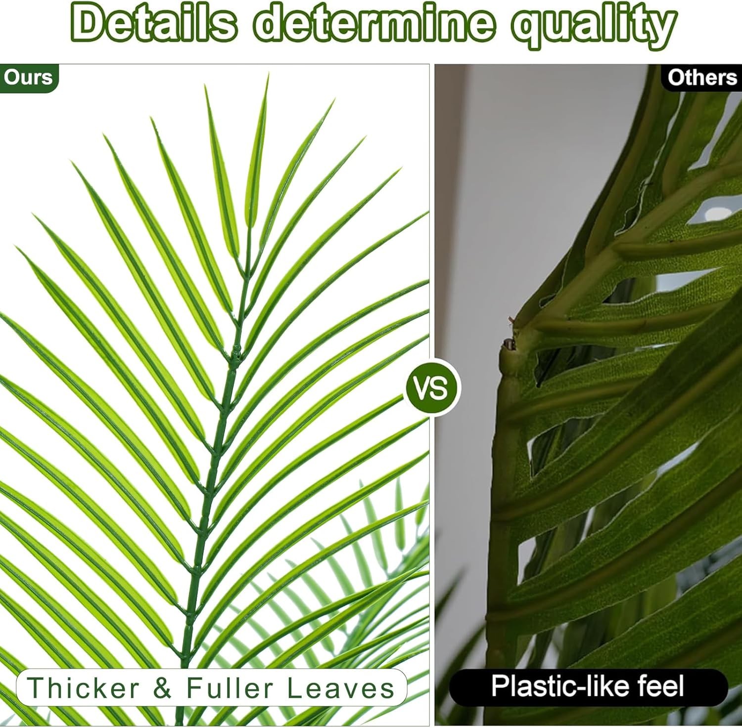 6ft Artificial Phoenix Palm Tree Faux Coconut Silk Tropical Fake Palm Plant