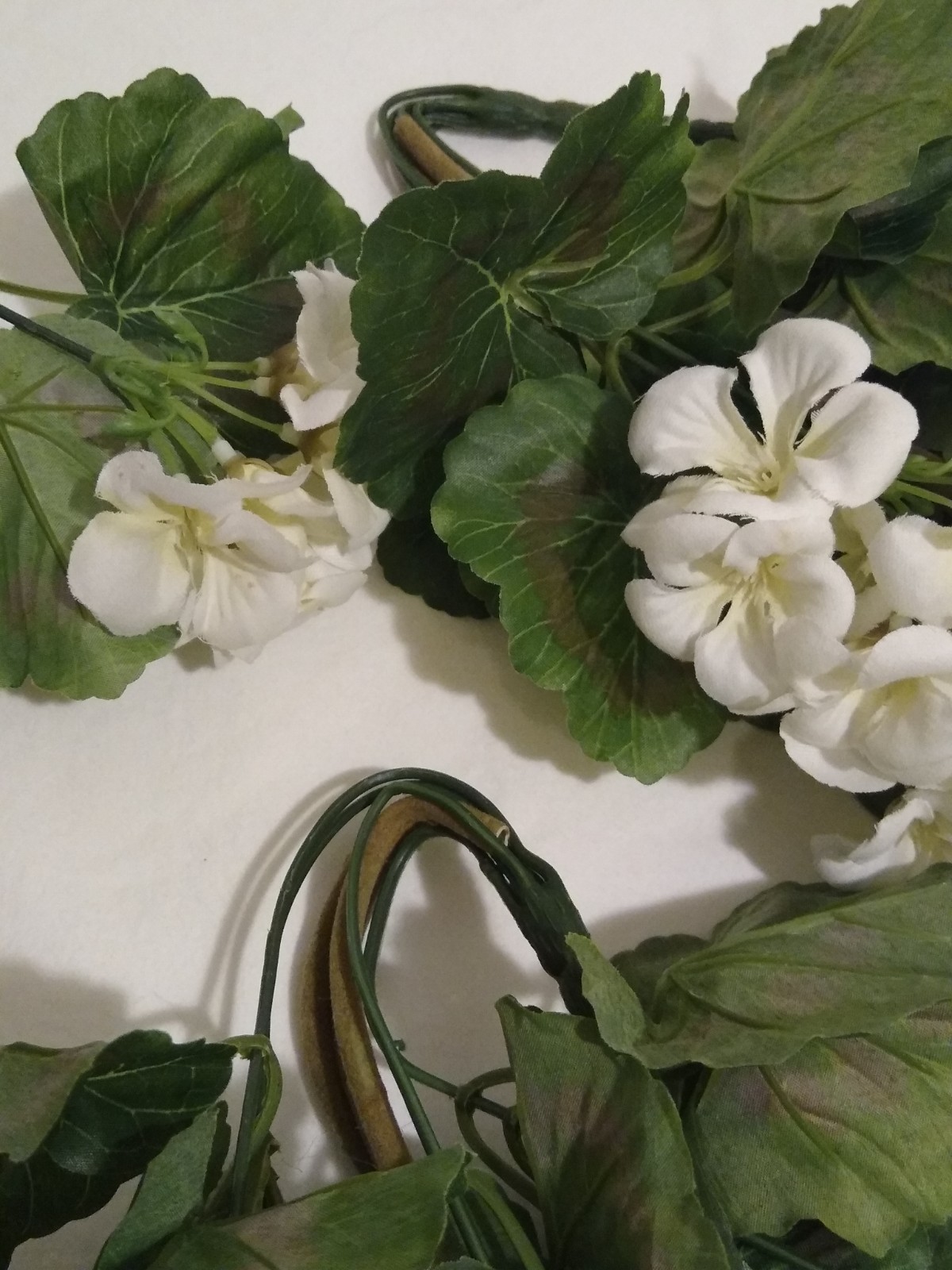 Artificial Flowers White Floral Stems 4 Garden Decor Gardening Nature Theme