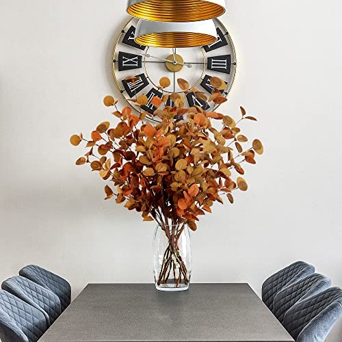 6 Pcs Artificial Eucalyptus Stems – Autumn Leaf Branches – Autumn Leaves