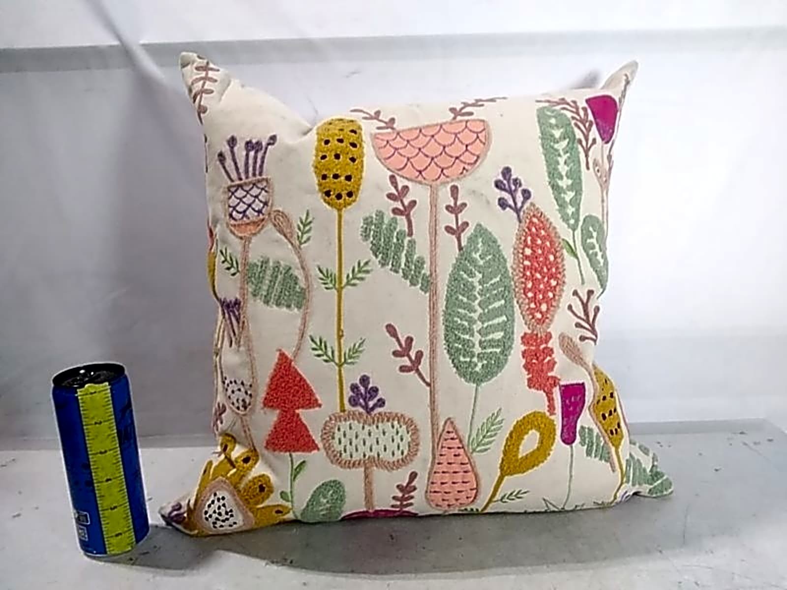 Yaya & Co Embroidered Floral Decorative Throw Pillow