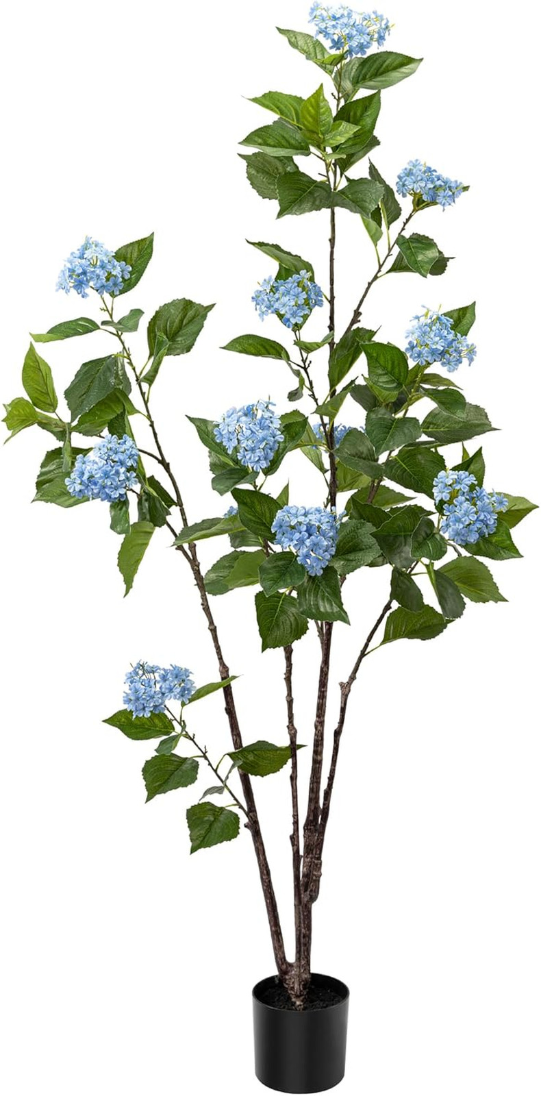 6Ft Blue Fiddle Leaf Fig Tree – Artificial Indoor/Outdoor Hydrangea Decor
