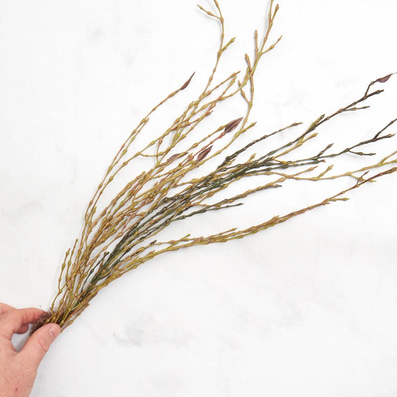 Set of 8 Green Artificial 24″ Twig Branch Sprays with Small Leaves