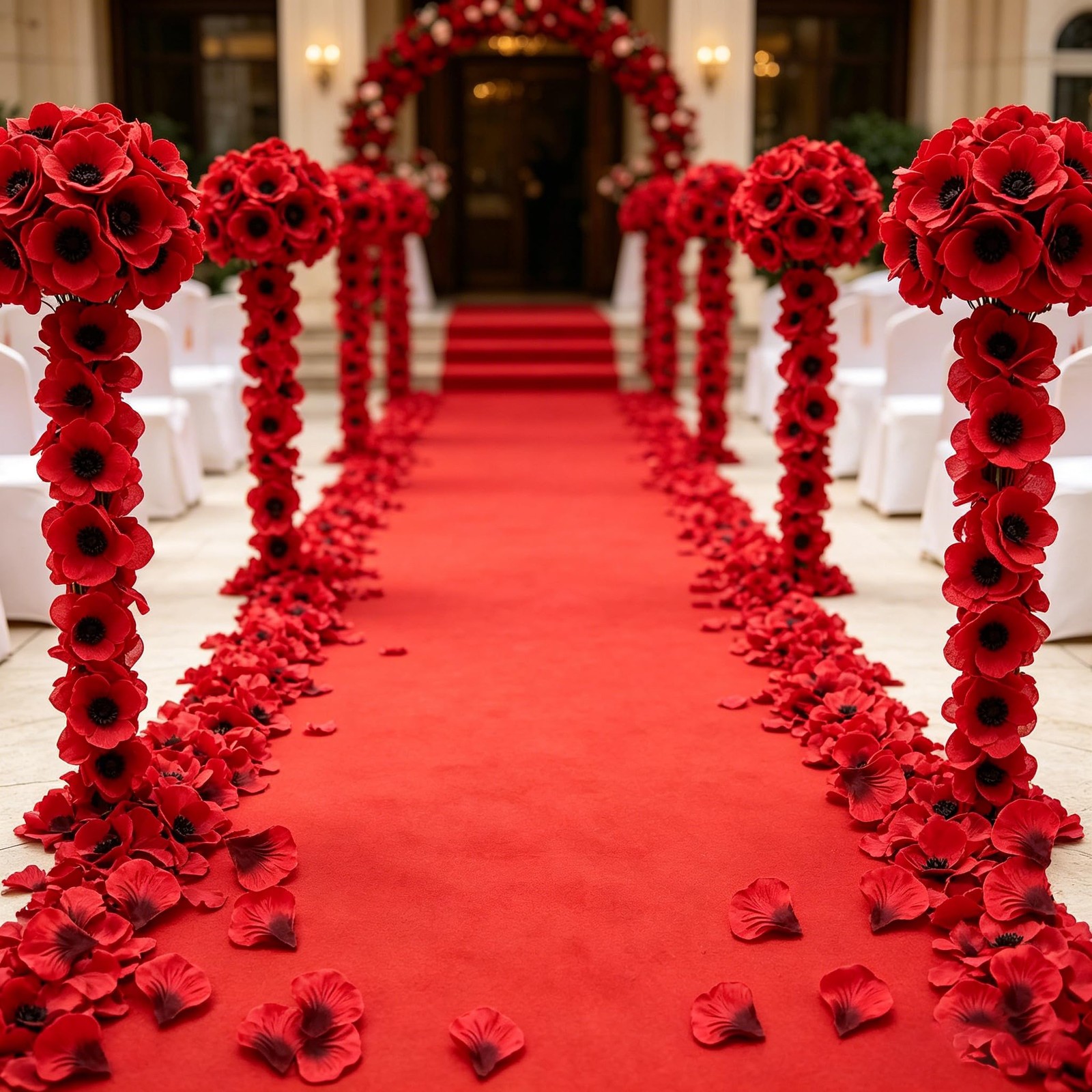 300PCS Fake Rose Petals for Romantic Night Romantic Festive Atmosphere Creati…