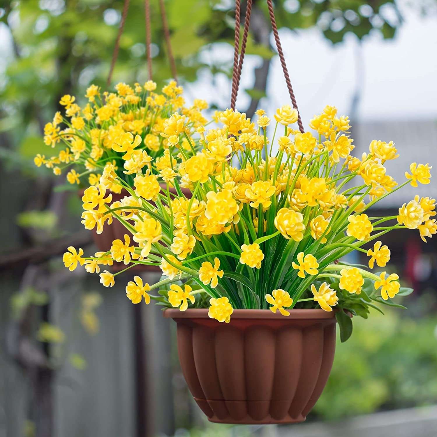 LOT Bundles Artificial Flower for Outdoors UV Resistant Fake Flowers Faux Plant