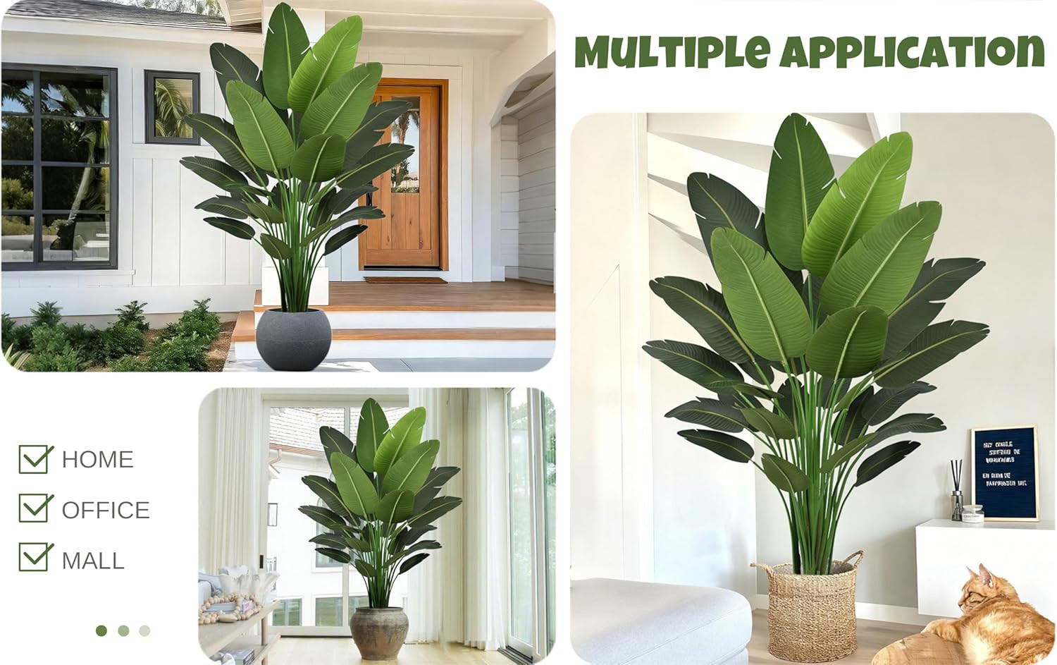 7FT Artificial Bird of Paradise Tree – Deluxe Faux Tropical Plant for Home Decor