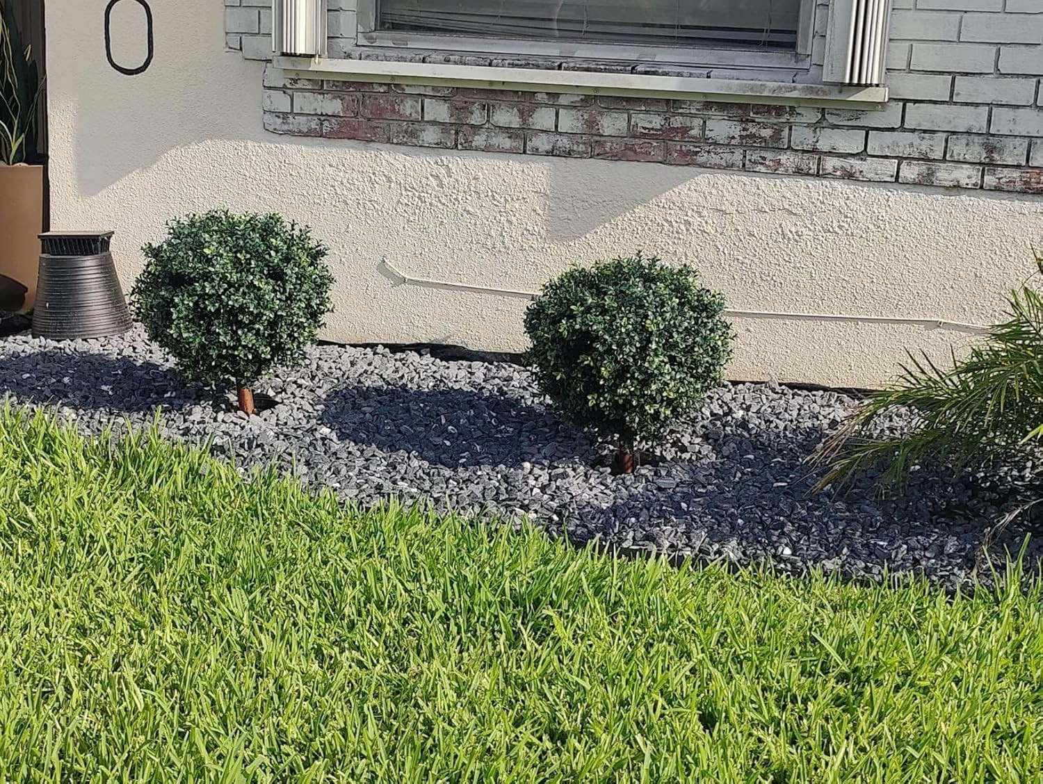 27″ UV Resistant Artificial Boxwood Ball Bush – 4 Pack for Indoor/Outdoor Use